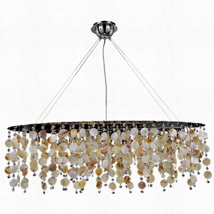 Contemporary Glow Seaside Dreams Silver 38-inch-w Pendant Chandelier