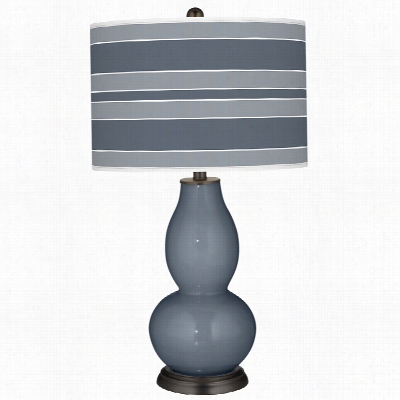 Contemporar Granite Peak Bold Stripe Pattern Collor Plus Table Lamp