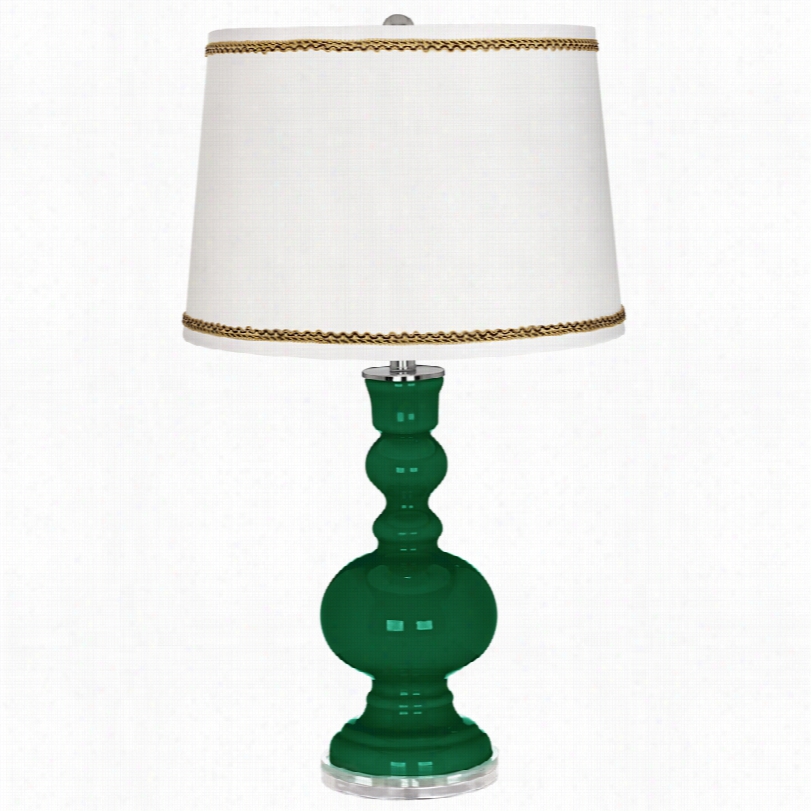 Contemporary Greens Apothecary Table Lamp With Twits Scroll Trim