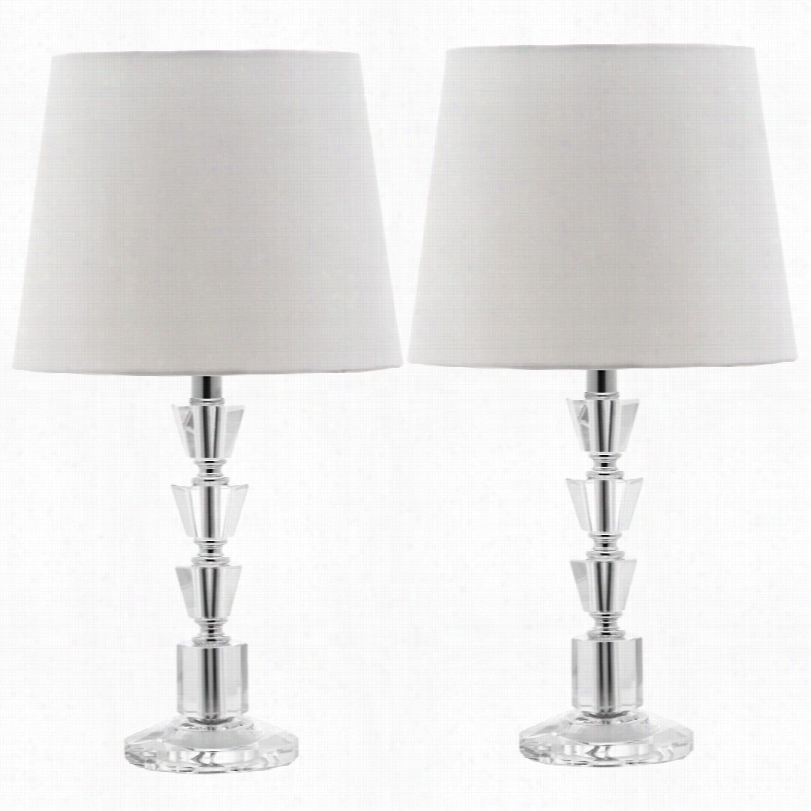Contemporary Harloowohllyw Ood Crystal Set Of 2 16-inch-h Table Lamp