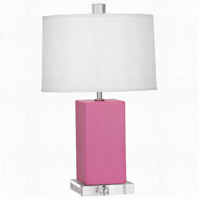 Contemporary Harve Ycshiaparelli Pink Ceramic 19 1/4-inch-h Accent Lamp