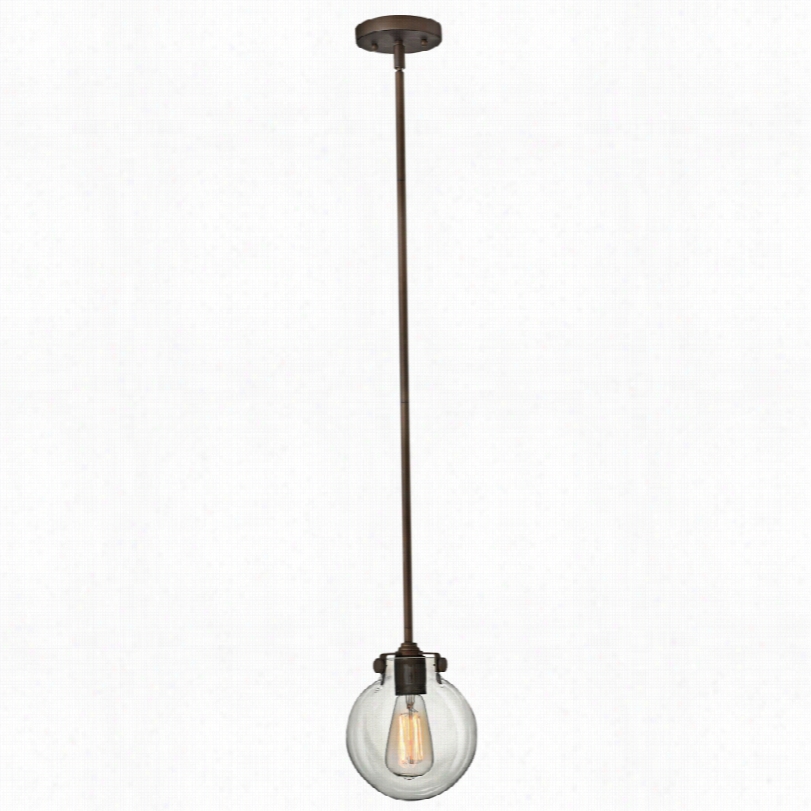 Contemporary Hinkley Congress Industrial Bronze 7-inch-w Pendant