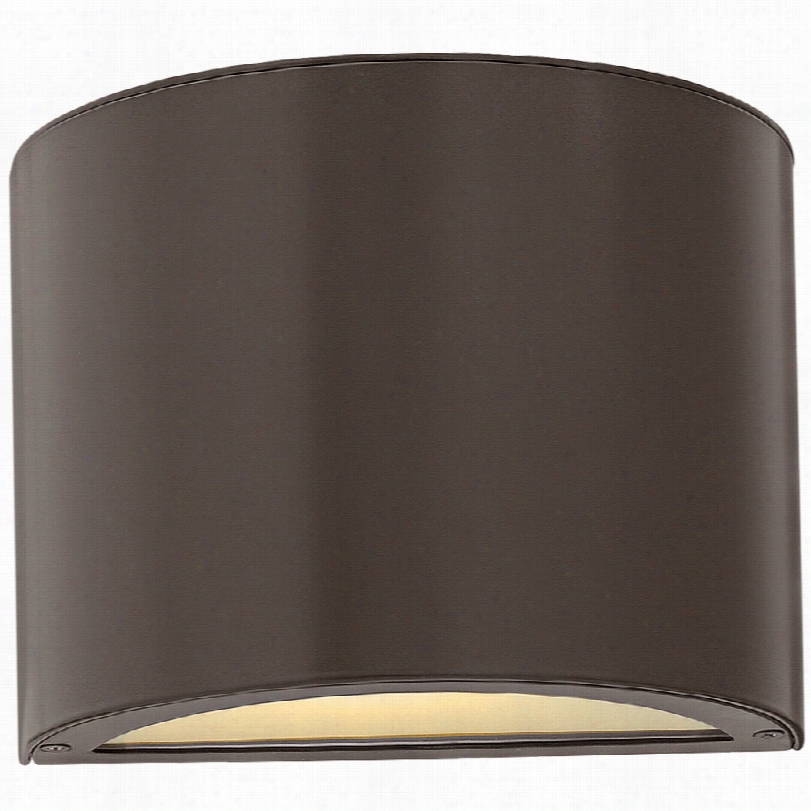 Contemporary Hinkley Luna Bronze With Glass Up-down Outdoor Wall Light