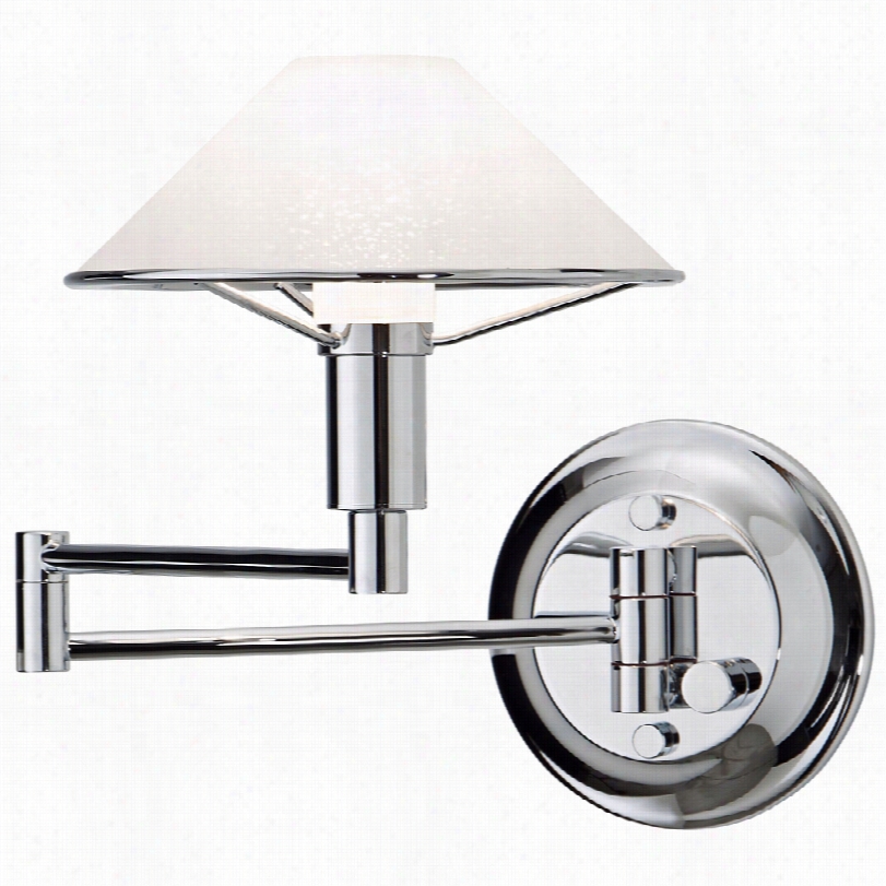 Contemporary Holtkooetter Chrome With Satin White 10-inch-h Wall Lamp