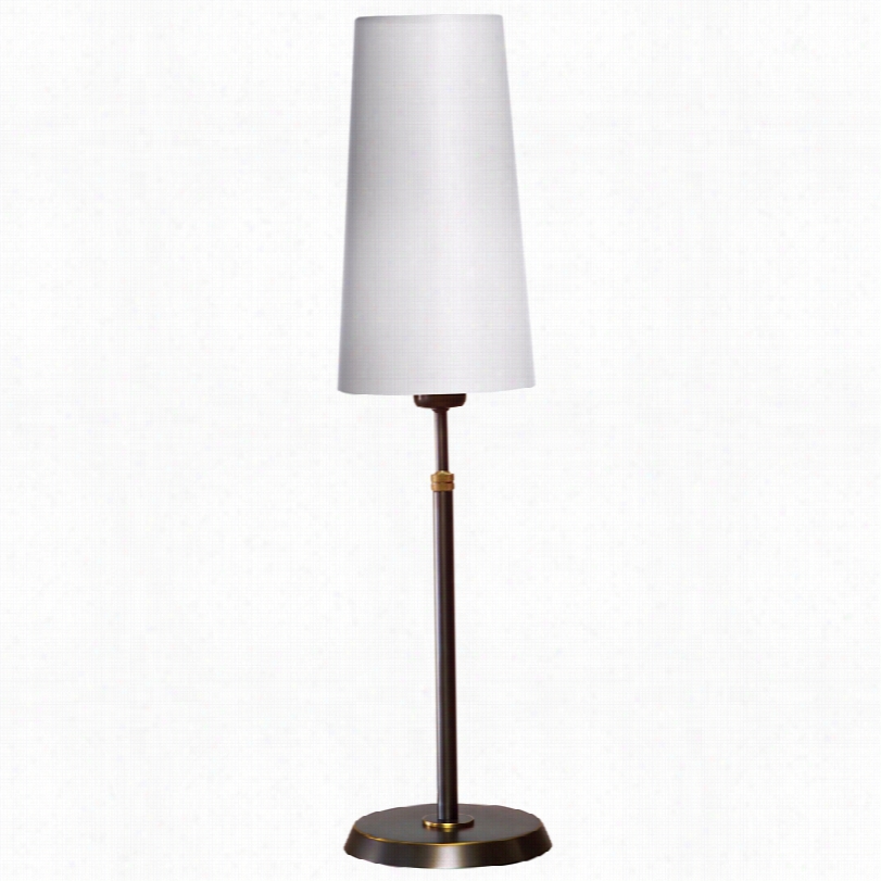 Contemporary Hltkoetetr Olde Bromze And Satin White 25-inch-h Table Lamp