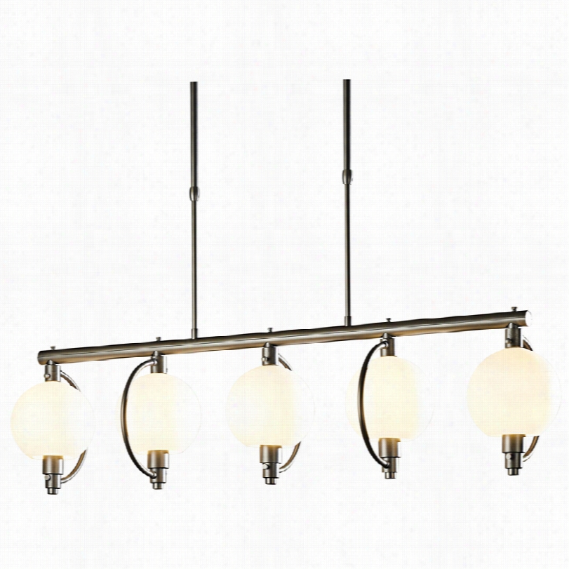 Contemporary Hubbardton Forge 5-light Opal  Glass Pendant