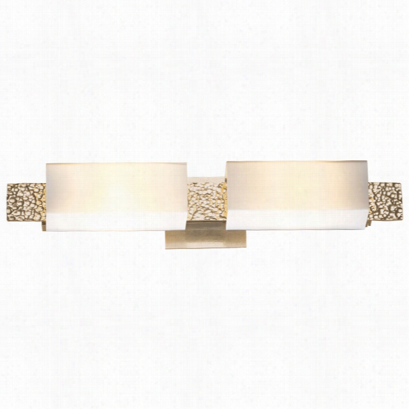 Contemporary Hubbardton Forge Oceanus Opal Soft Gold Bath Light