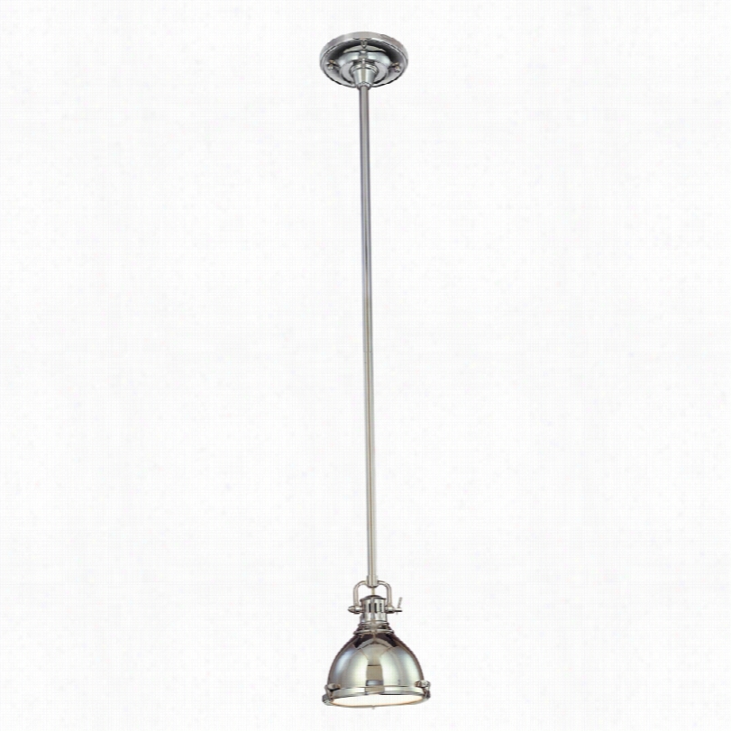 Contemporary Hudson Val Ley Pelham Polished Nickel 8-inch-w Pendant Ligth