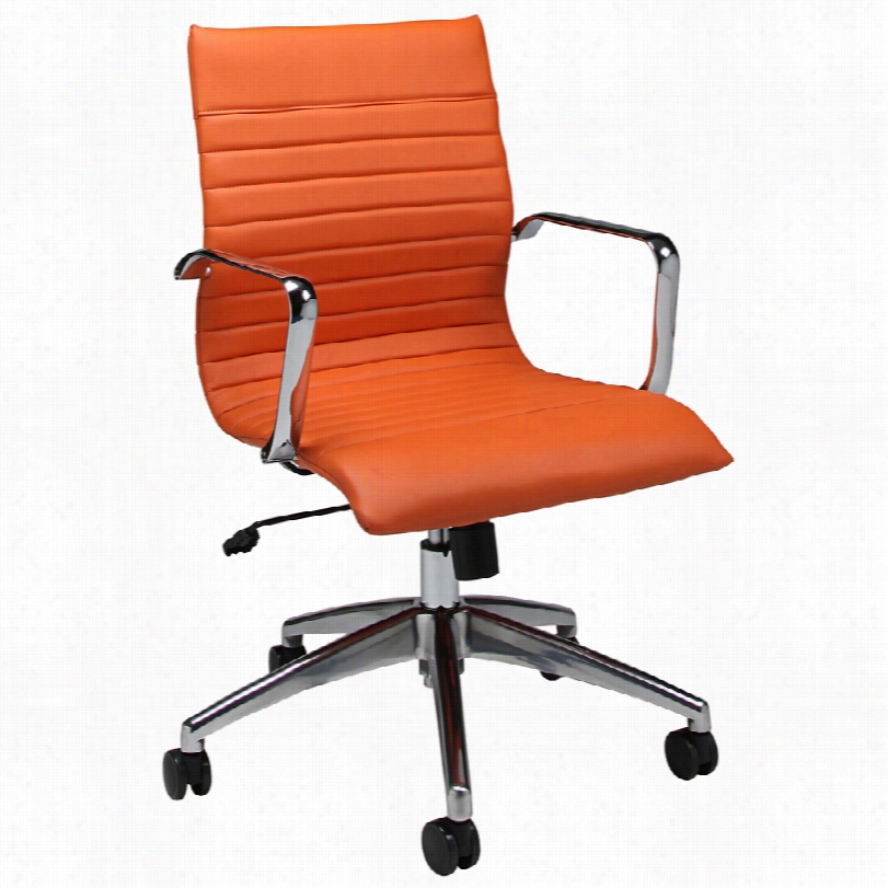 Contemporary Janette Orange Adjustable 24-inch-w Office Chair
