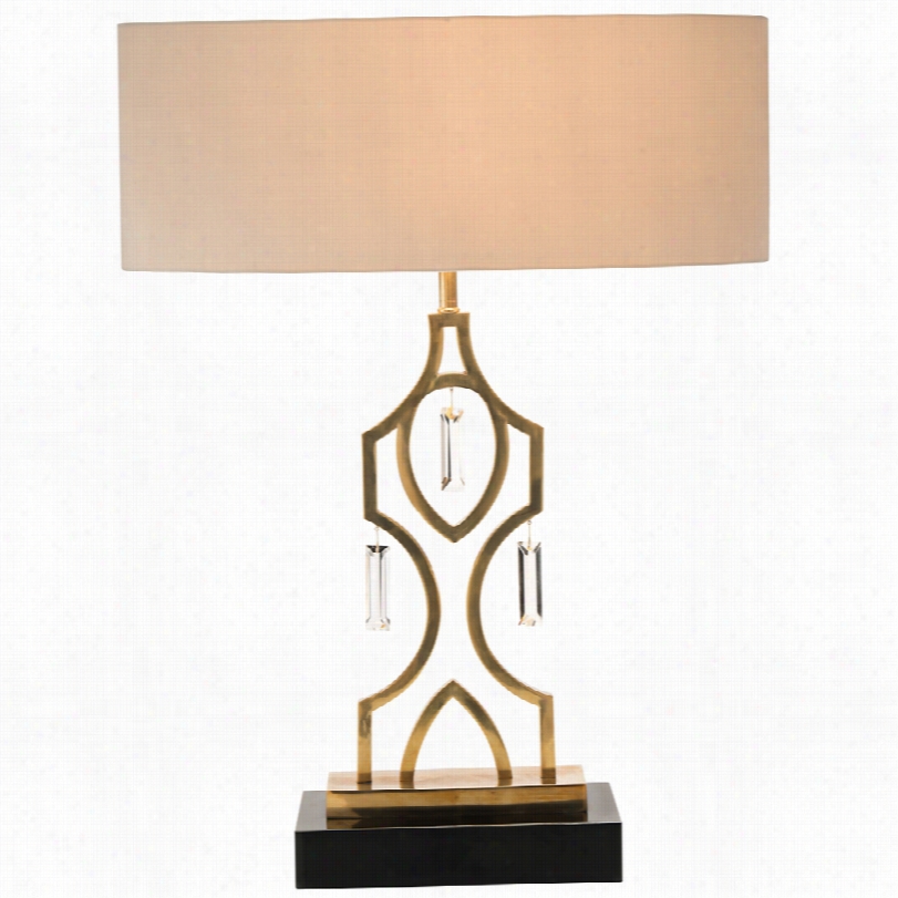 Contemporary John Richard Honey Brass 31-inch-h Table Lamp