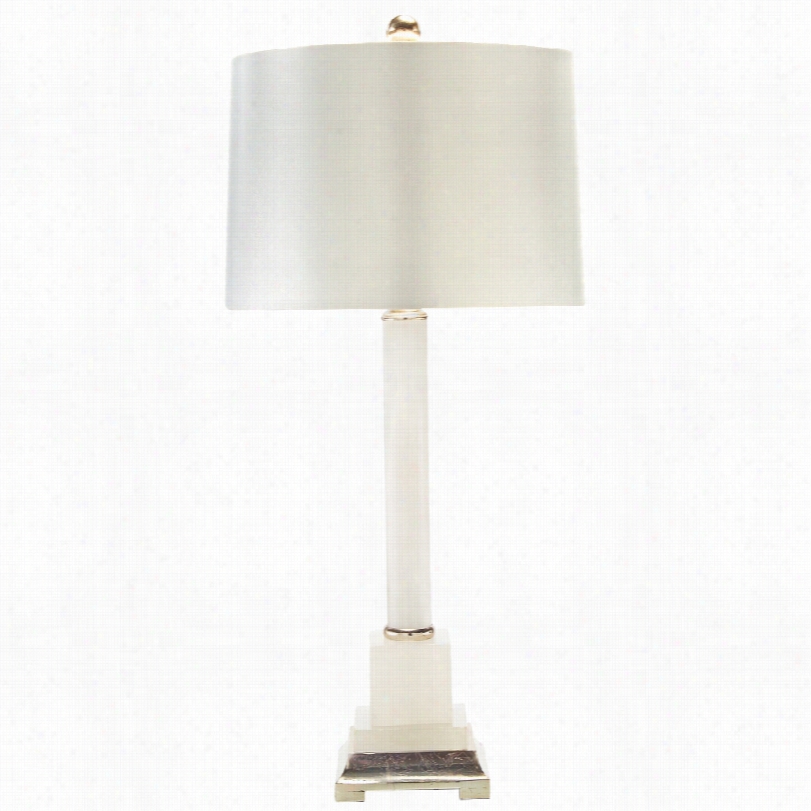 Contemporary Jhon Richard Roman Column Alabaster 34-inch-h Table Lamp