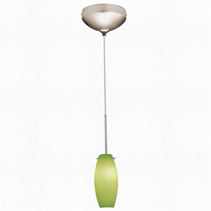 Contemporary Jjuno Pistachio Glass Oval 3-inch-w Halogen Mini Pndant
