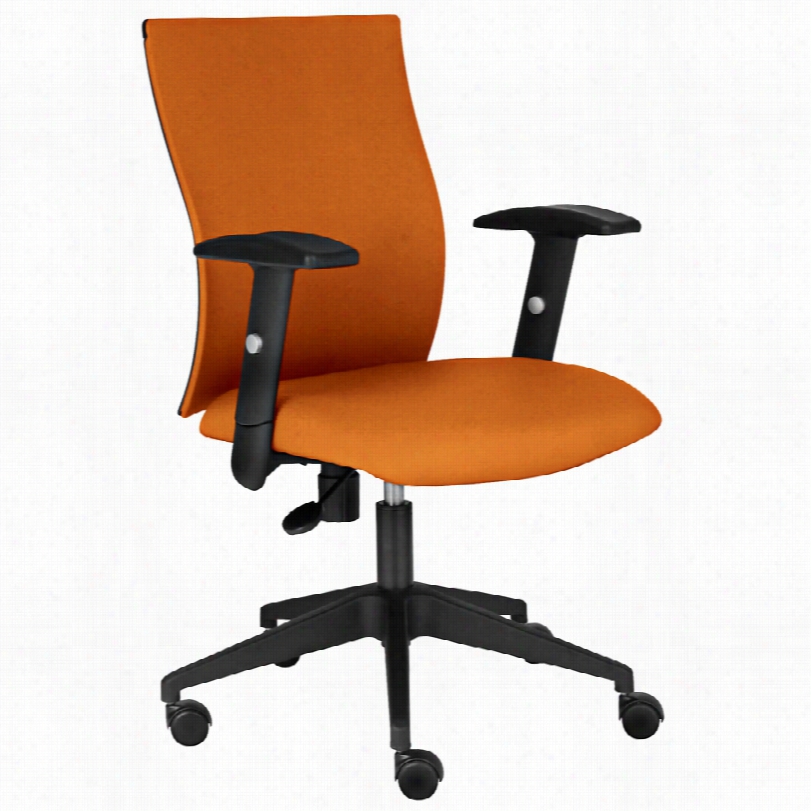 Contemporary Kaja Contemporary Orange 20-inch-w Office Arm Chair