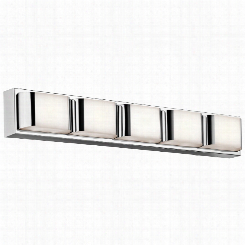 Conteporary Kichler Nita 5-light Contemporary Led Chrome Bath Light