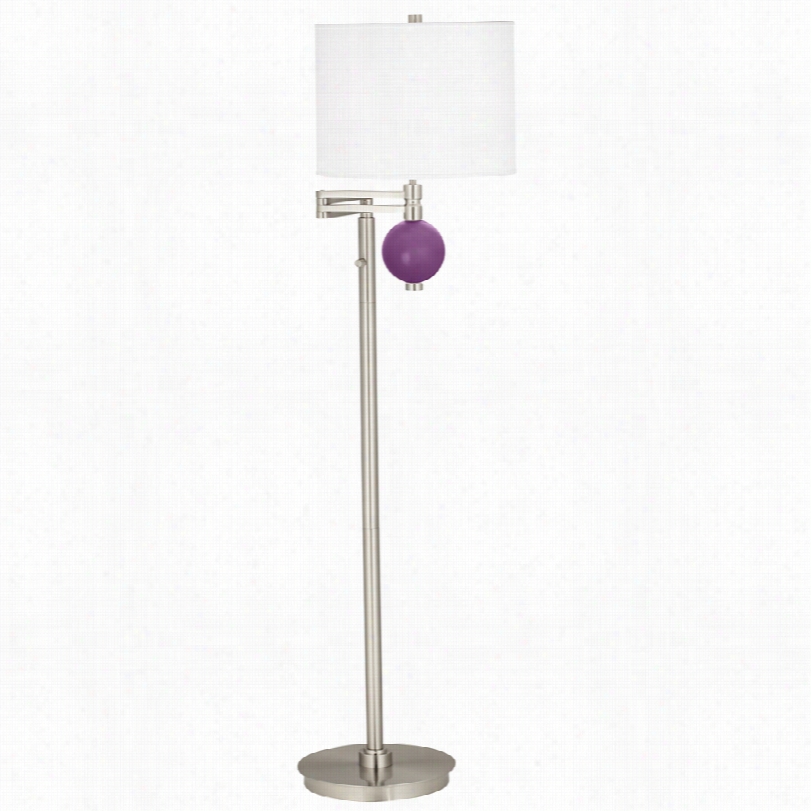 Contemporary Kimono Violet Niko 58-inch-h Swing Ar M Floor Lamp
