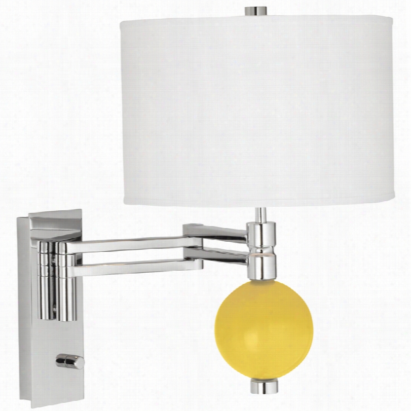 Contemporary Lemon Zest Niko 18-inch-h Sving Arm Wall Lamp