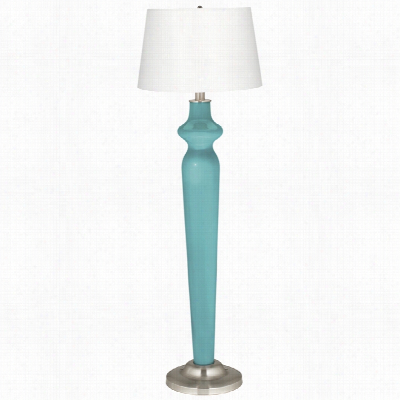 Contemporary Lido Nautilus Azure Floor Lamp