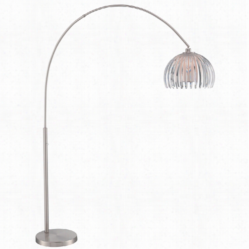 Contemporary Lotuz Chrom E1-light Litesource Arc Overthrow Lamp