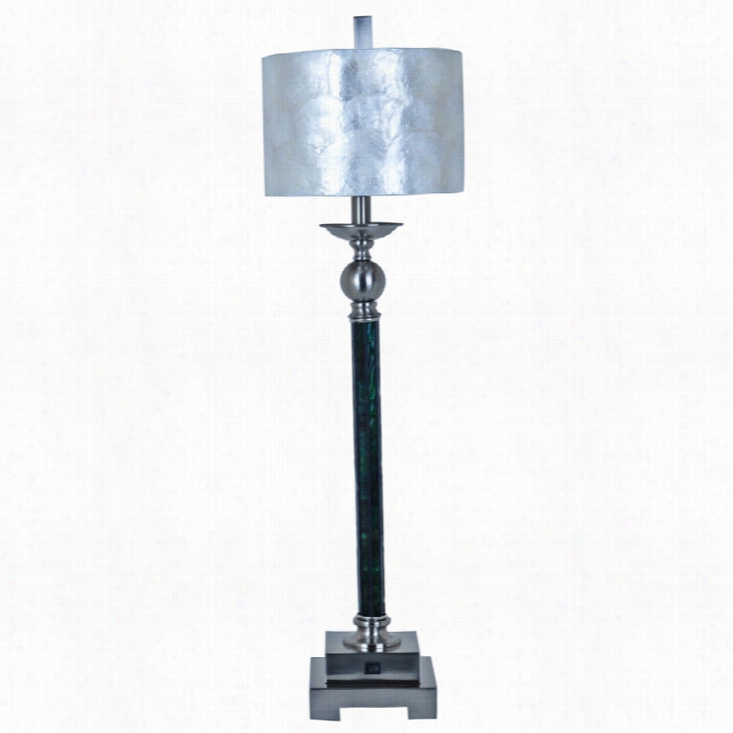 Contemporary Luxe Capiz Tall Crestview Collection Buffet Table Lamp