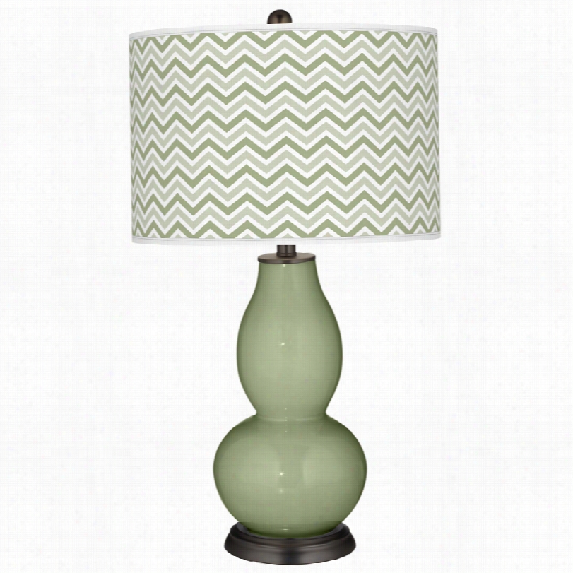 Contemporary Majolica Green 29 1/2-inch-h Color Plus Talbe Lamp