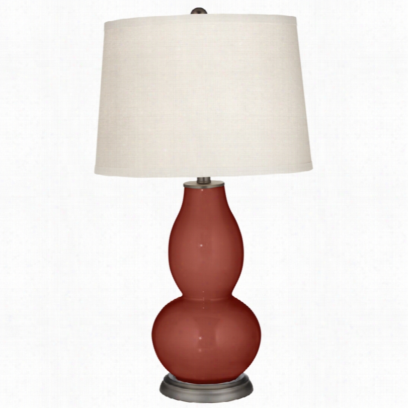 Contemporsry Marsala Double Gourd Glass 29 1/2-inch-h Table Lamp