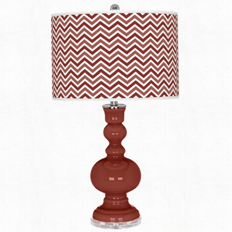 Contemporary Marsala Narrow Zig Zag Apo Thecary 30-inch-h Table Lamp