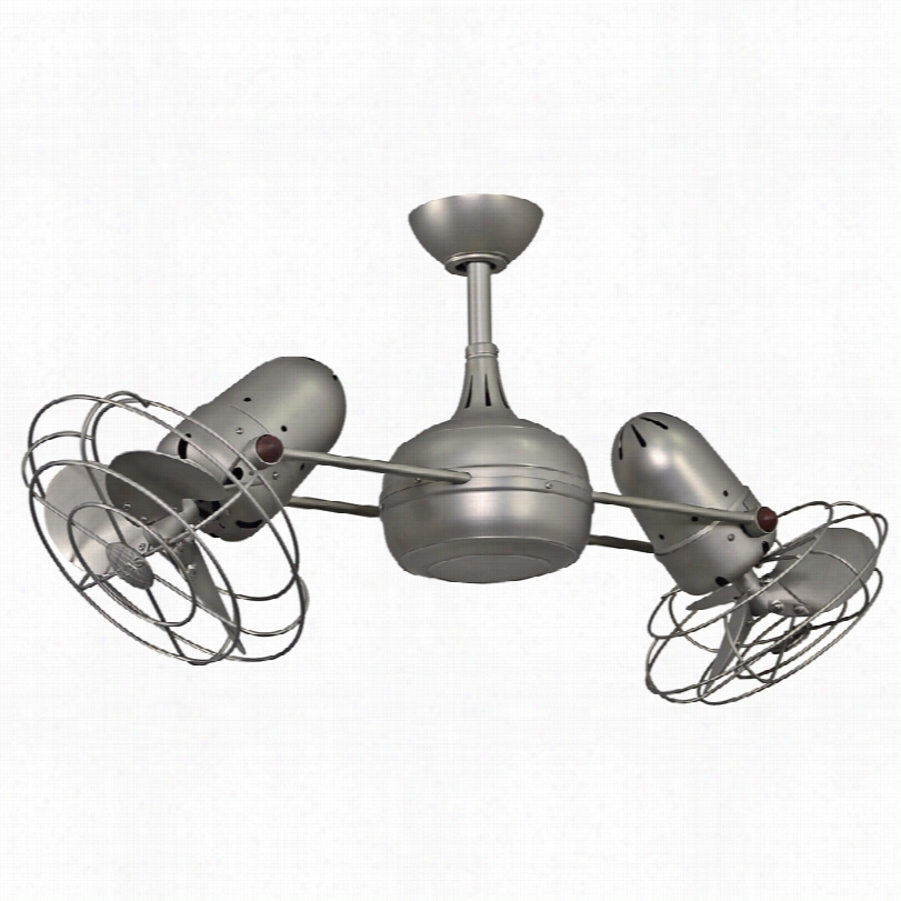 Contemporary Matthews Dagny Nickel 39-inch-w Double-headed Ceiling Fan