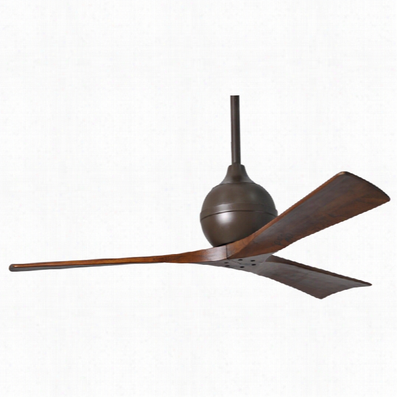 Contemporary Matthews Irene 3-blad Walnut Ceil Ing Fan - 52"" Bronze