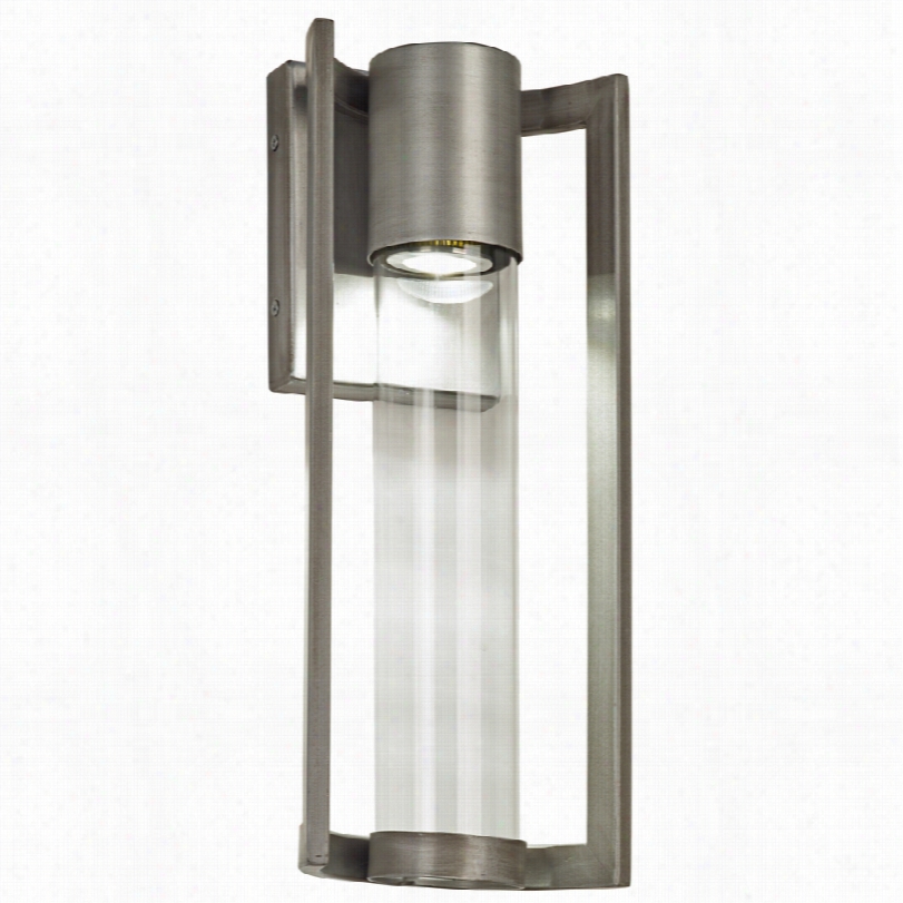 Contemporary Maxfield Silver Led Outdoor Wall Light