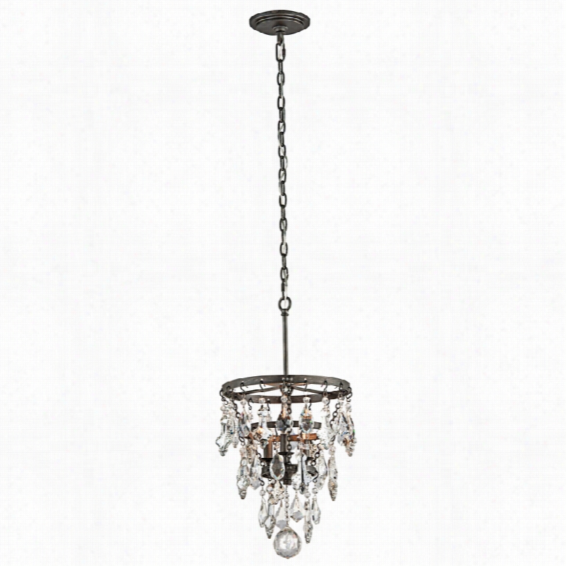 Contemporady Meritage 3-light Plated Cryst Al Pendan