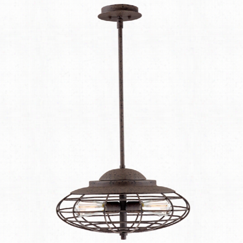 Cntemporary Metal Cage Dark Rust Fraknlin Iron Works Pendant Light