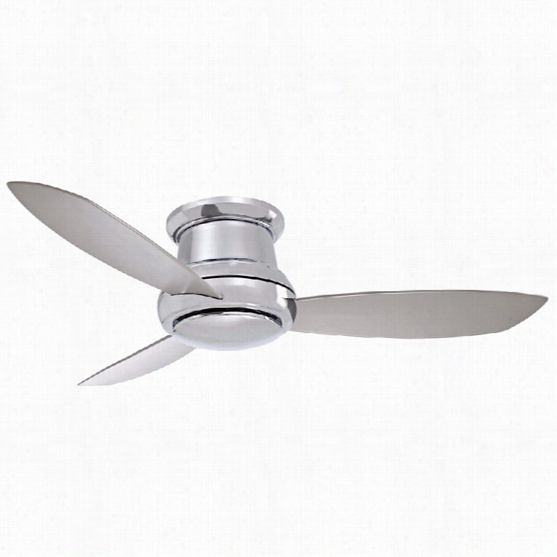 Contemporary Minka Concept Ii Hugger Ceiling Fan - 44"" Polished Nickel