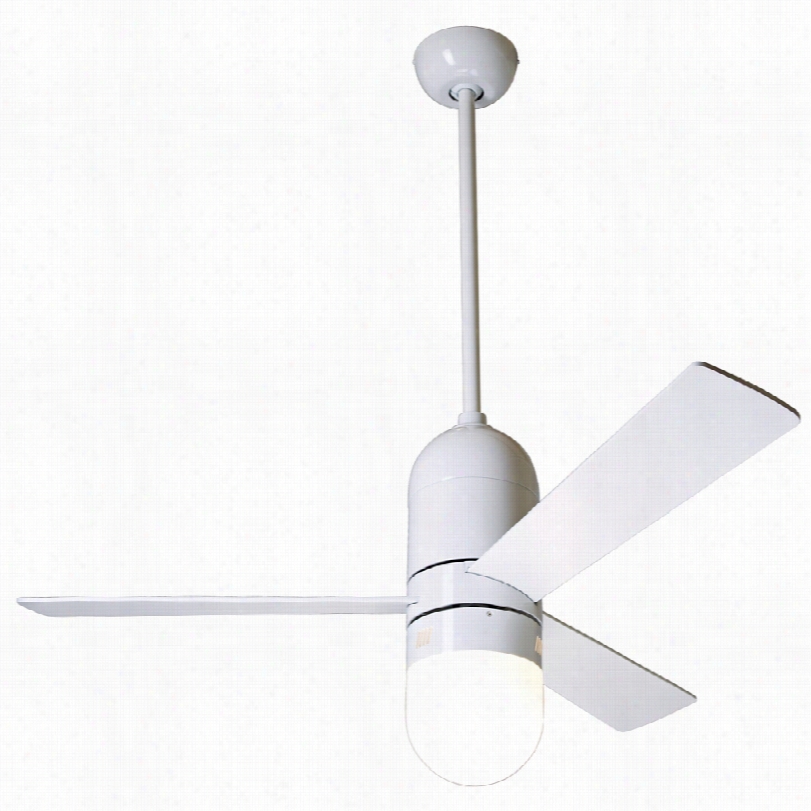 Cotemporary Modern Fan Cirrusl Ight Ceiling F An - 42"" Gloss Wbite