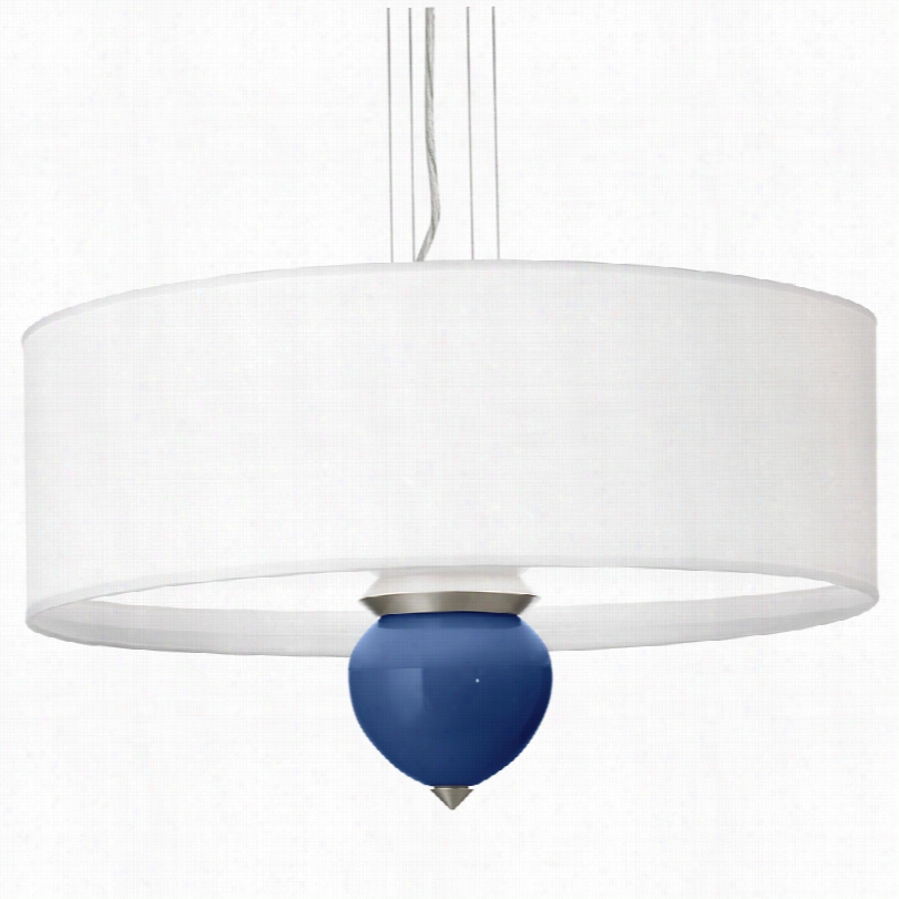 Contsmporary Monaco Blue Cleo Glass 24-innch-w Pendant Chandelier