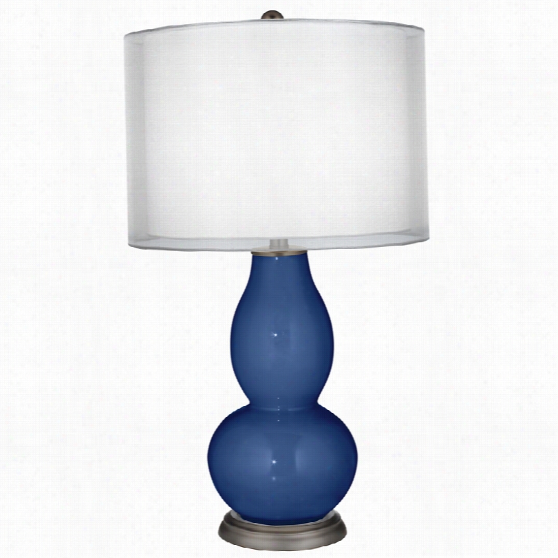 Contemporary Monaco Bluseheer Twice Shade 29 1/2-inch-h Table Lamp