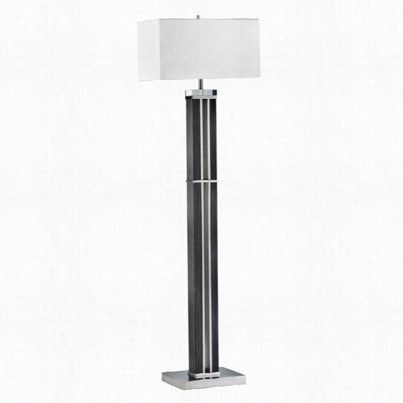 Contemporary Nova Attitude Zebra Wood 62 1/2-inch-h Floor Lamp