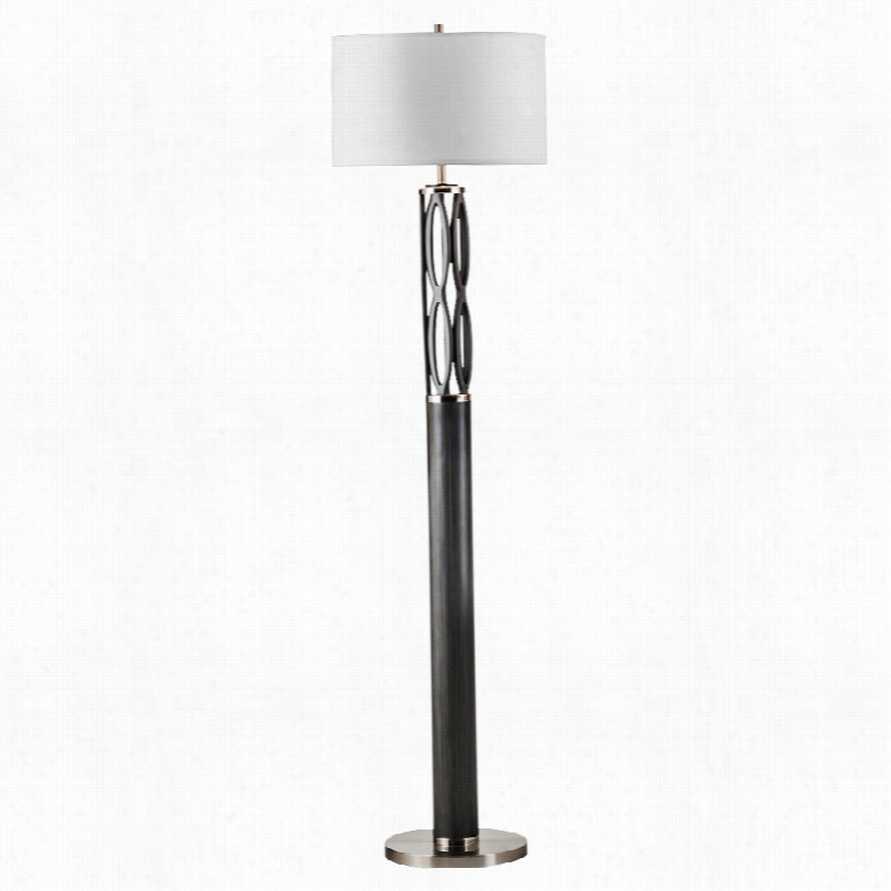 Contemporary Nova August Charcoal Contemporary Floor Lamp