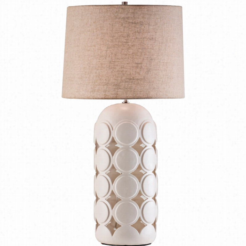 Contemporary Nova Macrodot White Ceramic 31-inch-h  Table Lamp