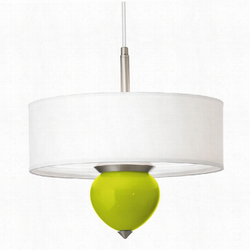 Contemporary Pastel Green Cleo Gla Ss 16--inch-w Pendant Chandelier