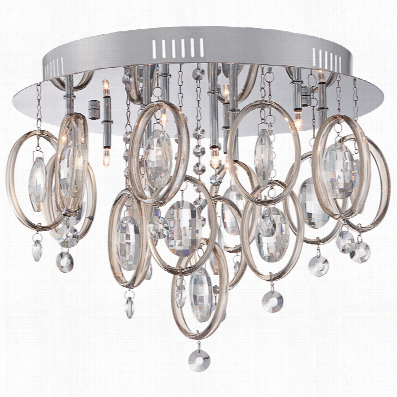 Contemporary Platinum Ella Polished Chrome Contemporaryy Ceiling Light