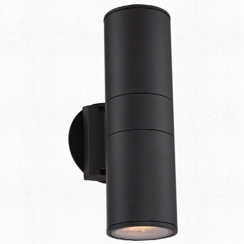 Contemporary Possimi Euuro Ellis Black Aluminum Outdoor Wall Up/downlight