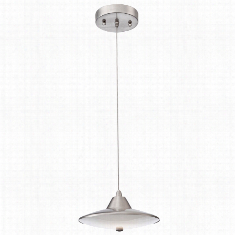 Contemporary Possini Kenze Y Satin Brushed Led 8=inch-w Mini Pednant Light