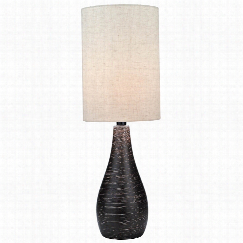 Contemporary Quatro Modern Brushed Da Rk Bonze Lite Source Table Lamp