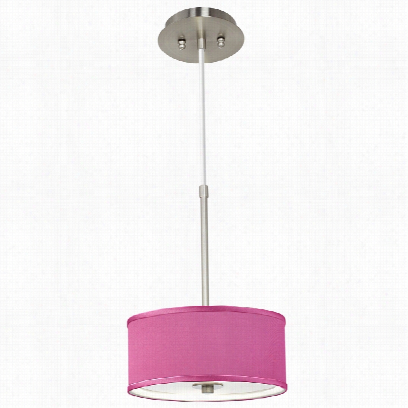 Contemporary Radiant Orchid Fa Ux Silk 10 1/4-inch-w Pendant Light