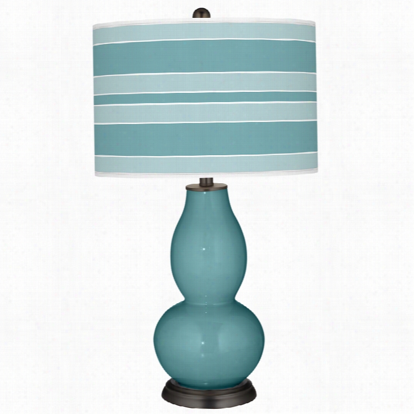 Contemporary Refletcing Pool With Double Gourd Color Plsu Table Lamp