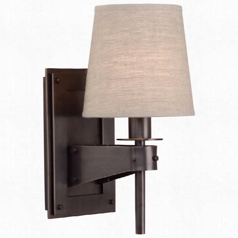 Contemporary Rico Espinet Caspian Bronze Plug-in 31 3/4-inch-h Wall Lamp