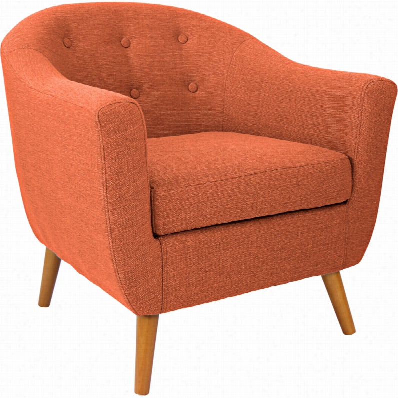 Contemporary Rockwell Orange Upholstered 30-inch-w Accent Chair
