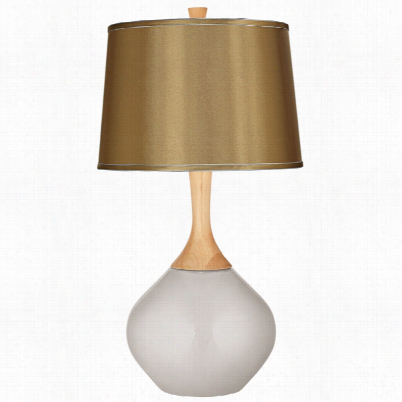 Contemporary Satin Gold Shae Silver Lini Ng Metallic Wexler Table Lamp