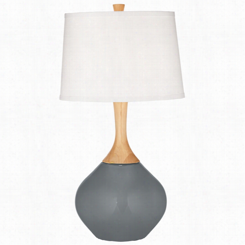 Contemporary Software Wexler Grey Glass 31-inch- Table Lamp