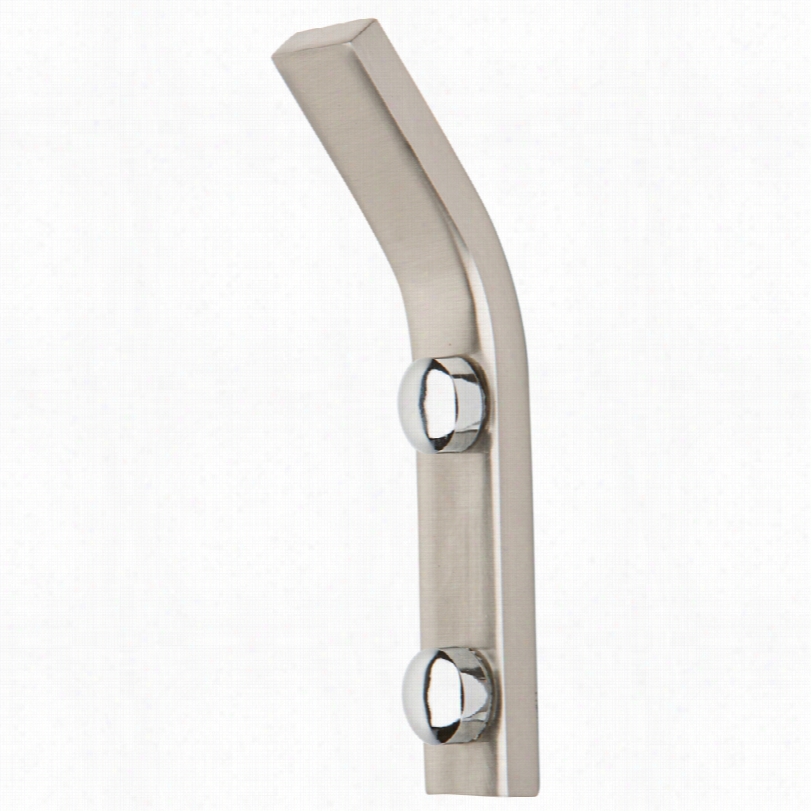 Contemporary Solang Br Ushed Nickel 3 1/2-inch-h Bathroom Hook